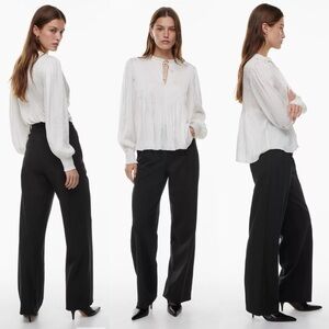 NWT Aritzia Babaton The Effortless Pant™ City Wool Regular in Black Size 6